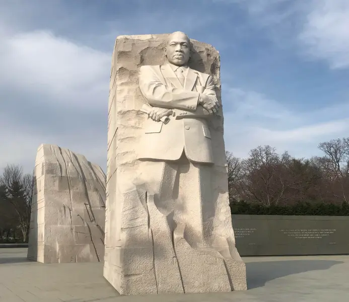 Martin Luther King Jr. Memorial in Washington DC captured during guided monument tour