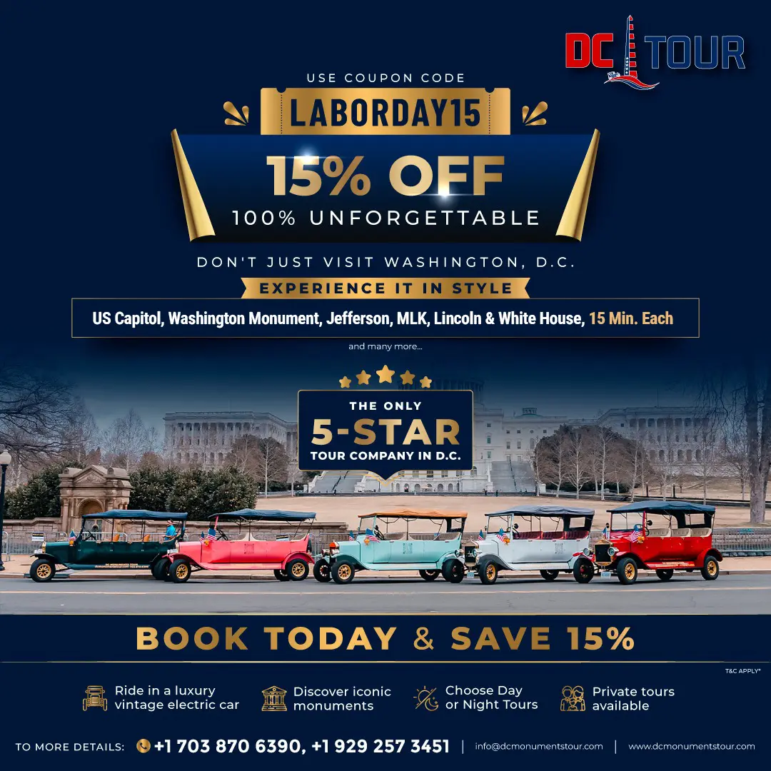 Discount on DC Monuments Tour