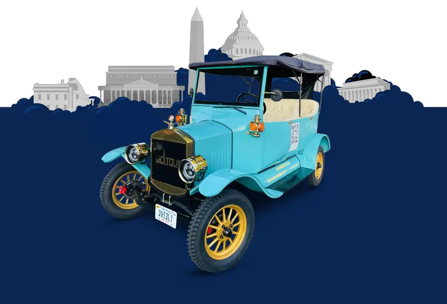 Background image highlighting reasons to choose luxury Washington DC monument tours