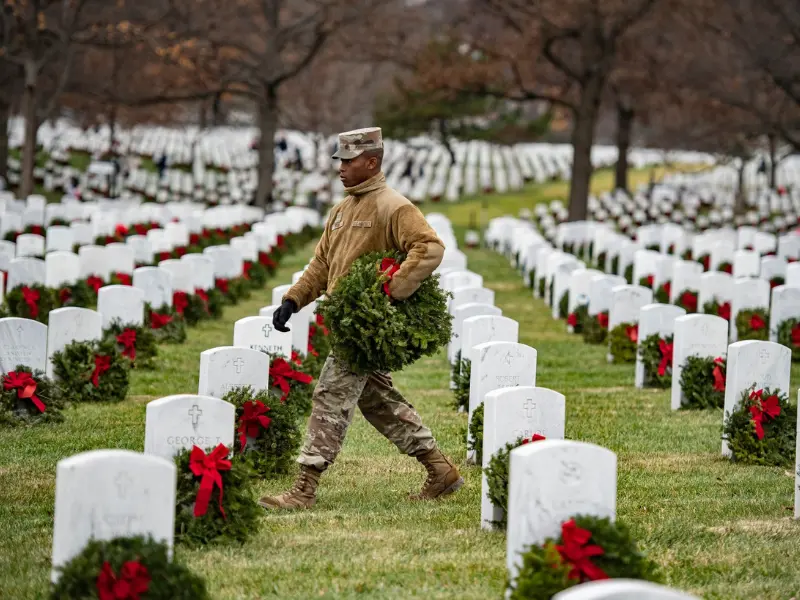 Arlington National Cemetery near Washington DC with Tomb of the Unknown Soldier
