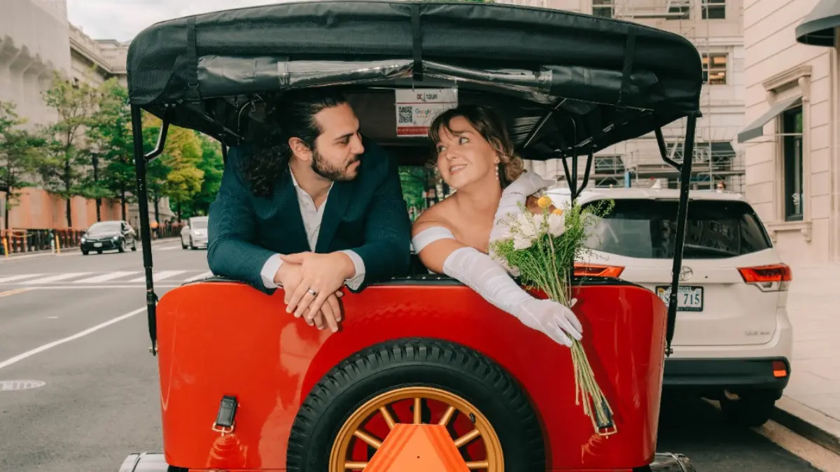 Classic Vintage Wedding Golf Cart Rentals in DC