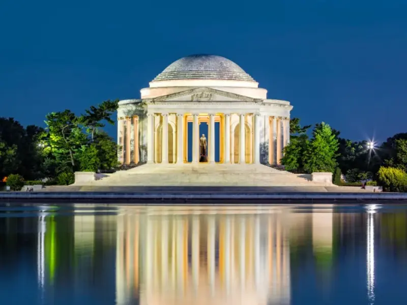 Jefferson Memorial near the Tidal Basin in Washington DC
