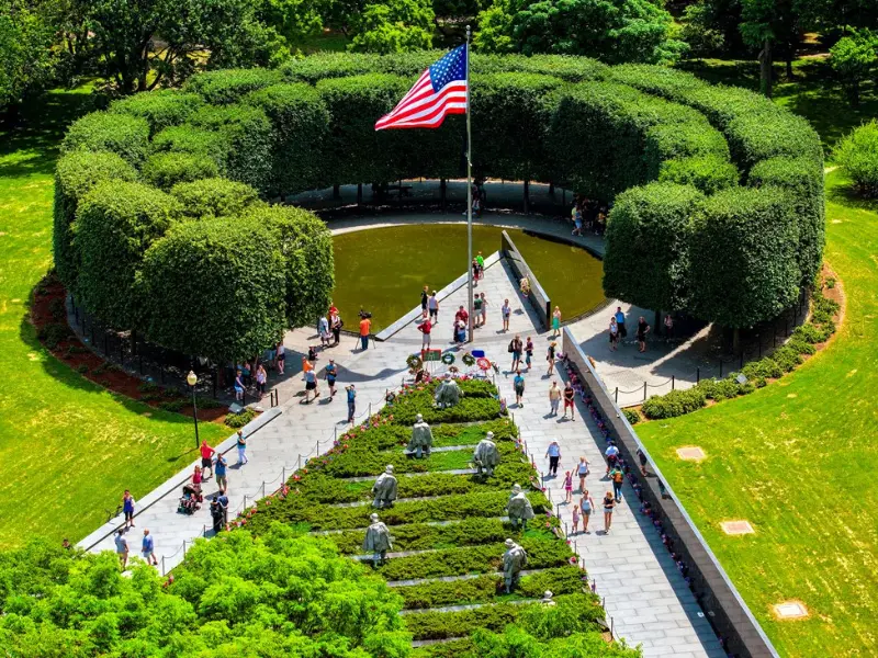 Korean War Veterans Memorial statues in Washington DC